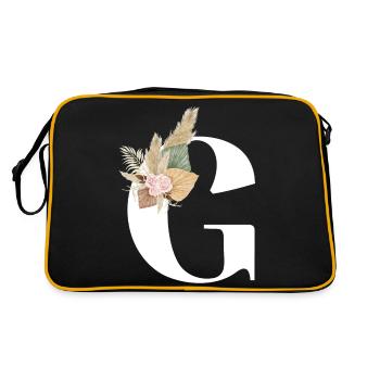 lettre G fleuris - Sac Retro - noir/or - Dos