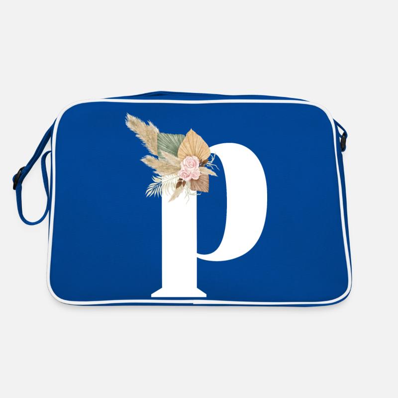 lettre P fleuris Sac Retro