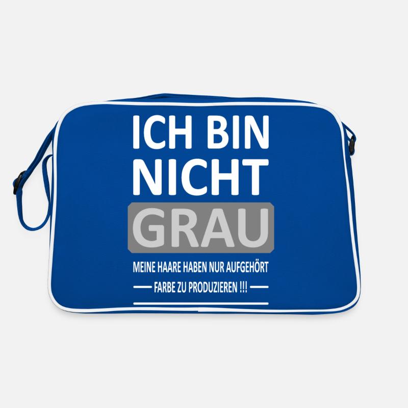 Ich bin Nicht GRAU - Version 2 Retro Tasche