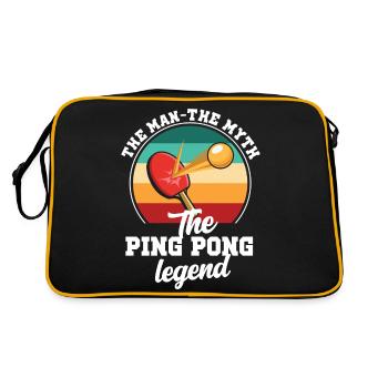 The ping pong legend table tennis player men gift - Sac Retro - noir/or - Dos