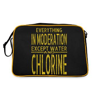 Humour Happy Tshirts piscine intérieure Équipe de natation - Sac Retro - noir/or - Dos