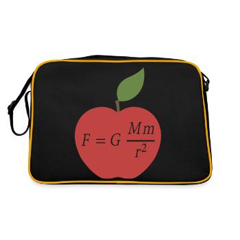 Isaac Newton - Retro Tasche - Schwarz/Gold - Hinten