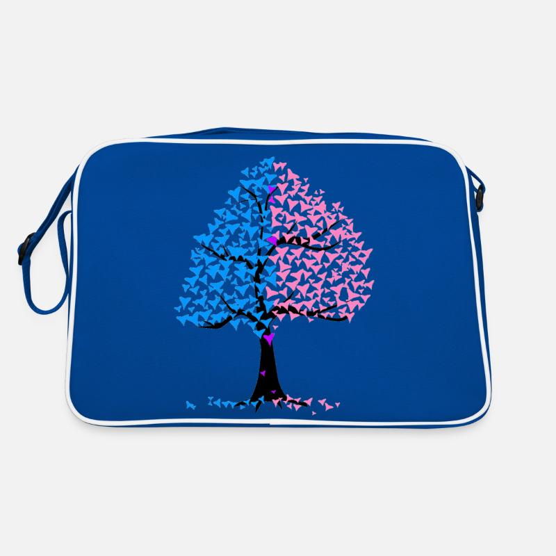 Boy Girl Hearts Tree Retro Bag