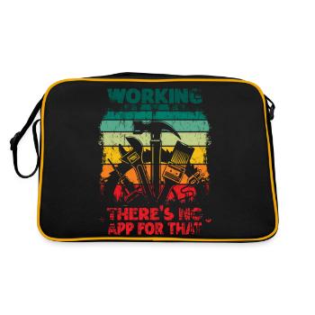Working There Is No App For That Craftsmen - Retro Bag - black/gold - Back