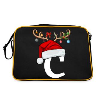 Lettre C bonnet de Noël - Sac Retro - noir/or - Dos