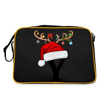 Lettre Y bonnet de Noël - Sac Retro - noir/or - Dos