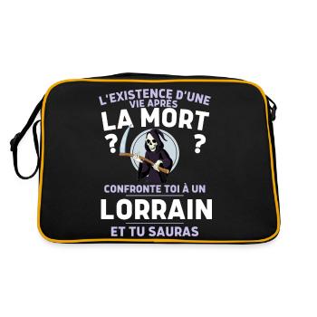Cadeau Humour Homme Lorrain - Sac Retro - noir/or - Dos