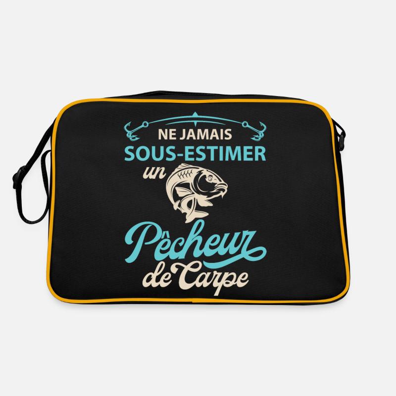 Ne jamais sous estimer pêcheur carpe. Drôles Sac Retro