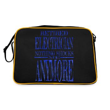electric wire electrical engineer electrical - Retro Bag - black/gold - Back