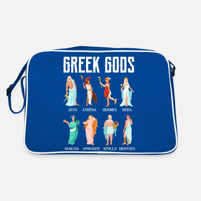 Figures de couleur des dieux grecs Conception pour un grec principal Sac Retro