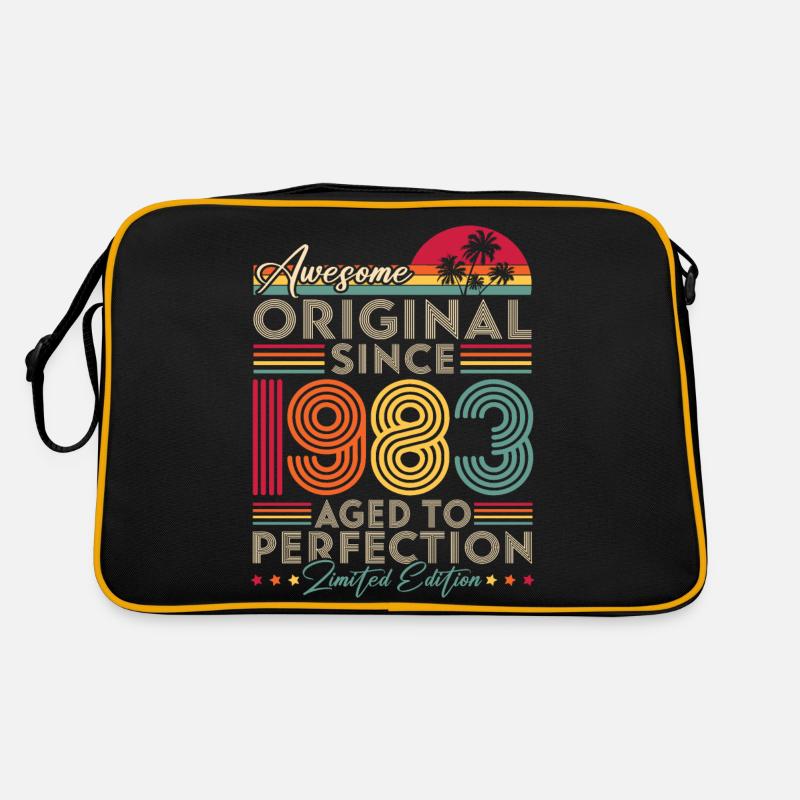 1983 Vintage Original Rétro Cadeau d’anniversaire - Sac Retro - noir/or
