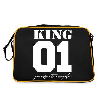Roi et Reine Couple King blanc - Sac Retro - noir/or - Dos