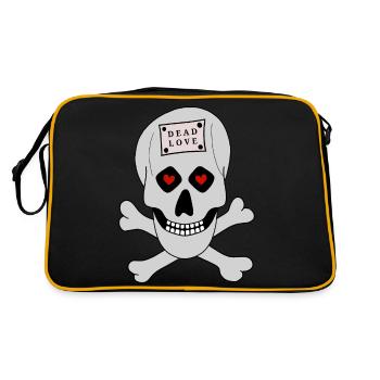 Skull - Dead Love - Retro Bag - black/gold - Back