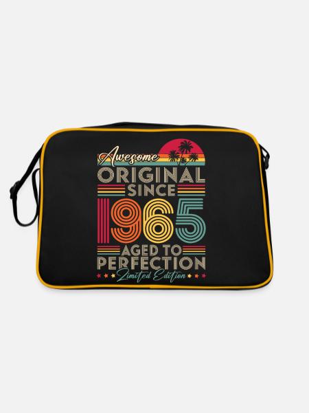 1965 Vintage Original Rétro Cadeau d’anniversaire - Sac Retro - noir/or