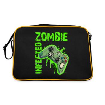 Zombie Infected Gamer - Retro Bag - black/gold - Back