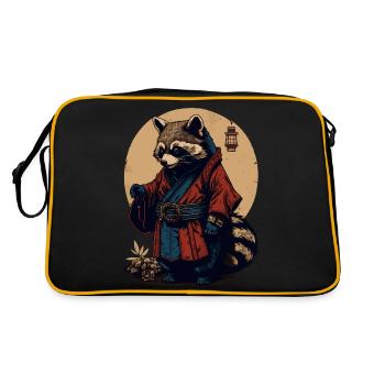 baka racoon 3 - Sac Retro - noir/or - Dos