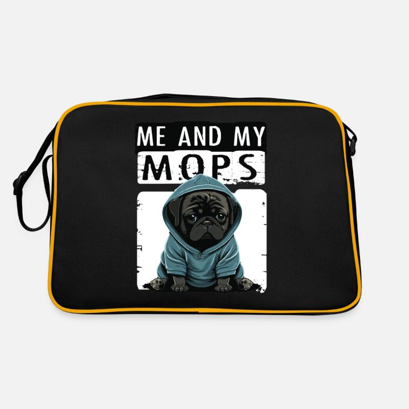 Süsser Mops Retro Tasche