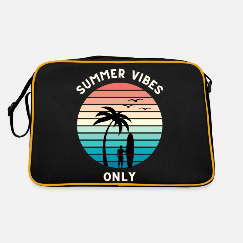 Sommer vibes only - Retro Tasche - Schwarz/Gold