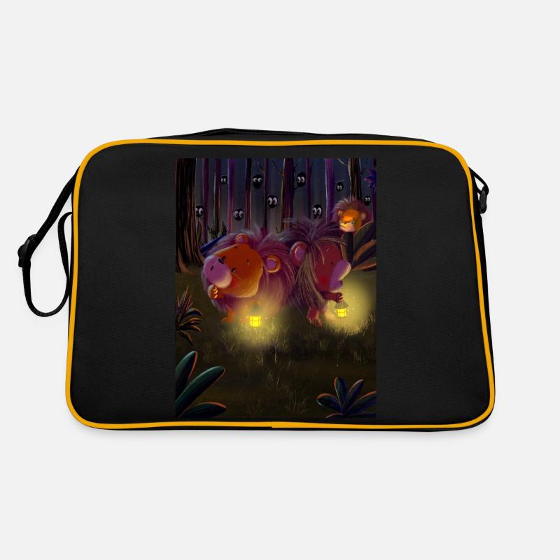 Lio Löwe im dunklen Wald Retro Tasche