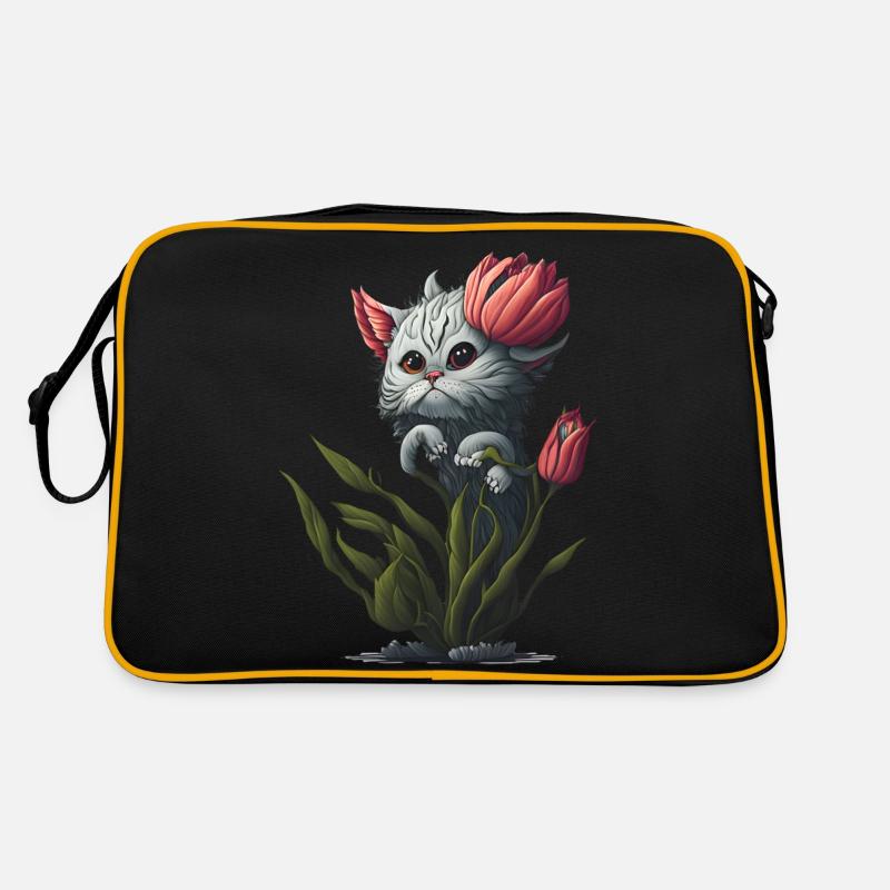 Chat extraterrestre fleur Sac Retro
