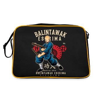 Balintawak Escrima Arts Martiaux des Philippines - Sac Retro - noir/or - Dos