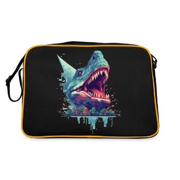 Pixel Dino Dinosaur Gamer Design - Sac Retro - noir/or - Dos