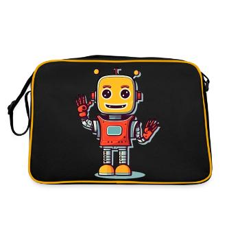 Hello Little Robot 3 - Hallo kleiner Roboter - Retro Bag - black/gold - Back