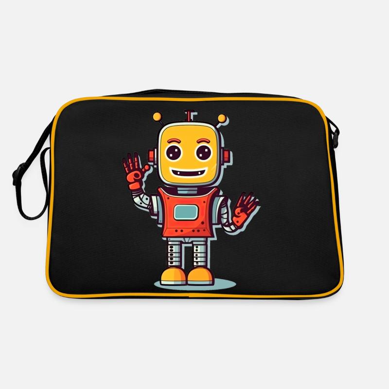 Hello Little Robot 3 - Hallo kleiner Roboter Retro Tasche