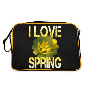 J’adore le printemps Frühling - Sac Retro - noir/or - Dos