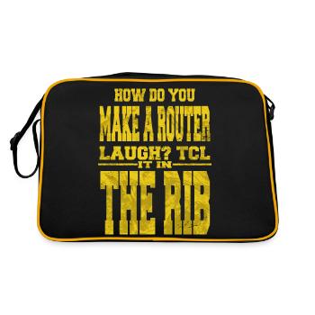 health informatics specialist profession geek - Retro Bag - black/gold - Back