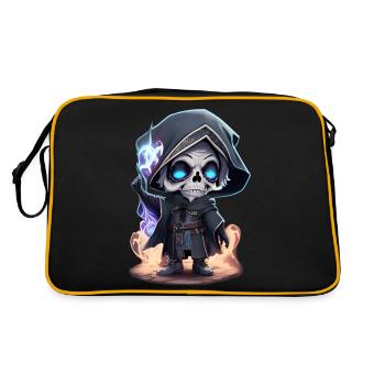 Wizard Skeleton - Retro Bag - black/gold - Back