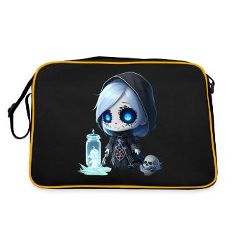 Wizard Skeleton - Retro Bag - black/gold - Back