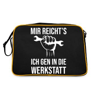 Handwerker Handyman Handwerk Werkzeug - Retro Tasche - Schwarz/Gold - Hinten