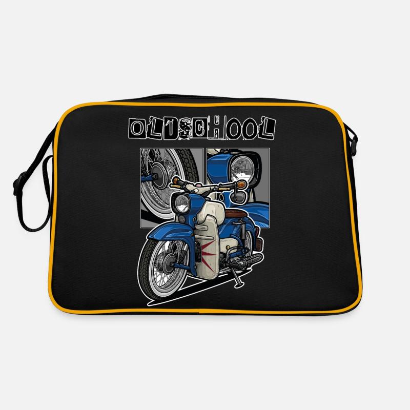 Sperber // Illustration - Retro Tasche - Schwarz/Gold