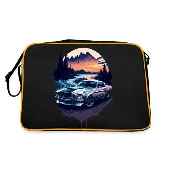 Voiture de sport - Sac Retro - noir/or - Dos