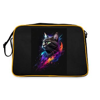 Galaxie de chat - Sac Retro - noir/or - Dos