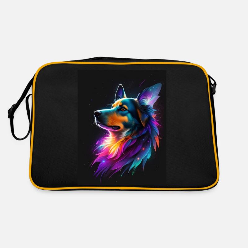 Dog Galaxy Nr.2 - Retro Tasche - Schwarz/Gold