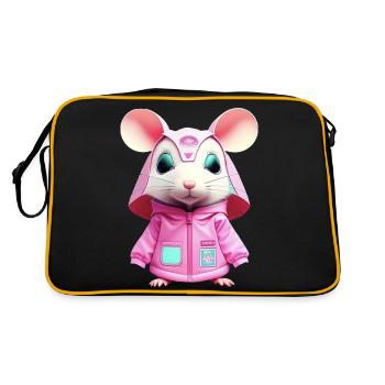 Souris hamster - Sac Retro - noir/or - Dos