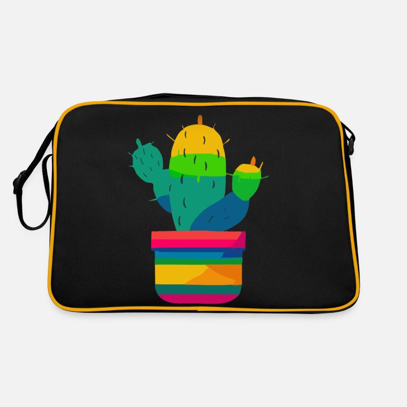 Mexikanischer farbiger Kaktus Retro Tasche