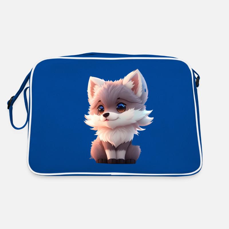 Mignon minuscule hyperréaliste anime Wolf Tee, animal de compagnie Sac Retro