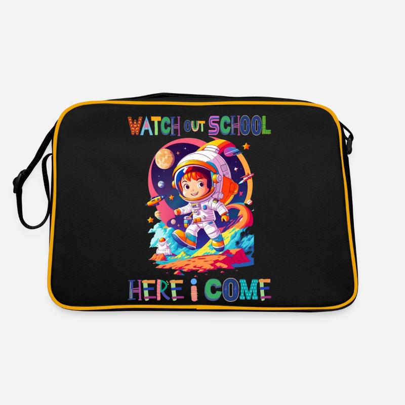 Attention à l’école - me voilà / Garçon astronaute Sac Retro