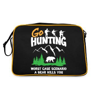 Allez à la chasse dans le pire des cas l’ours vous tue - Sac Retro - noir/or - Dos