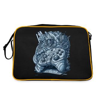 Schrott-Controller - Retro Tasche - Schwarz/Gold - Hinten