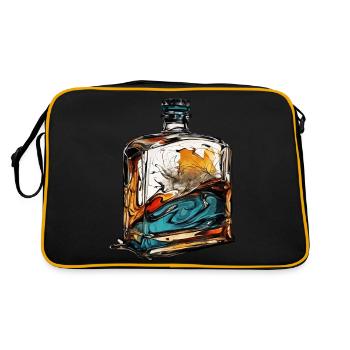 Gin - Retro Tasche - Schwarz/Gold - Hinten