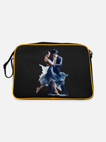 Dance sport is a creative form of expression - Retro Bag - black/gold - Back