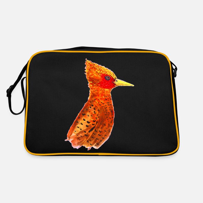 Hand-painted fire-red bird Retro Bag