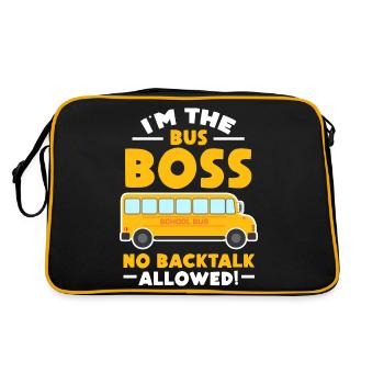 I'm the bus No backtalk allowed - Retro Bag - black/gold - Back