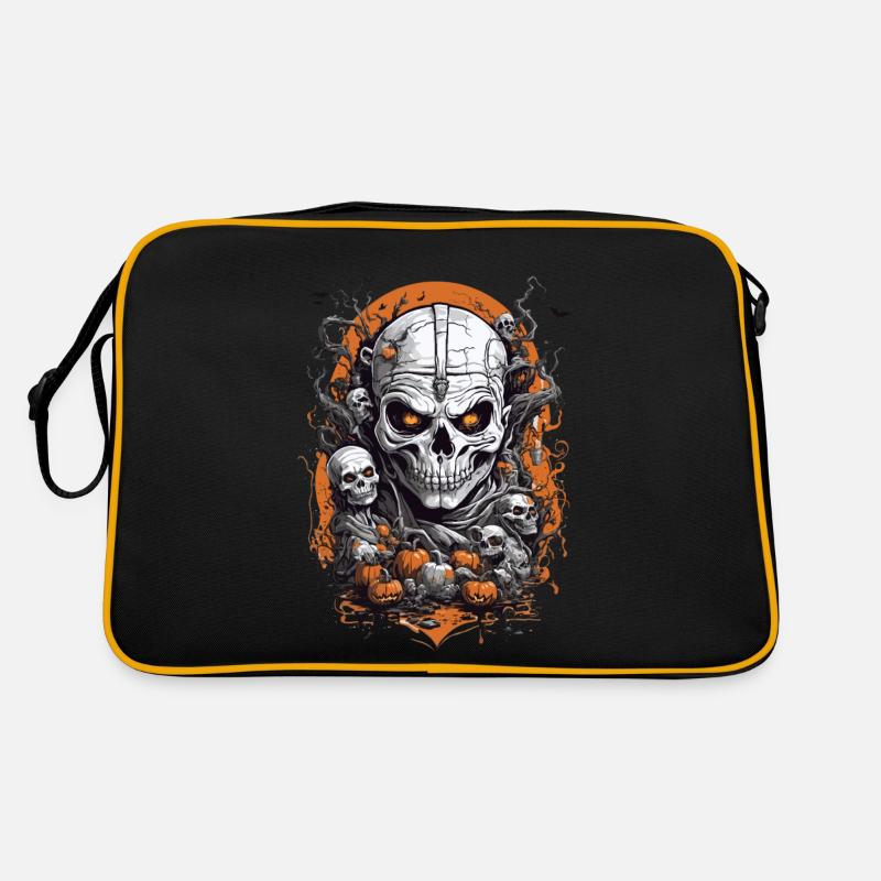 Halloween - Retro Tasche - Schwarz/Gold