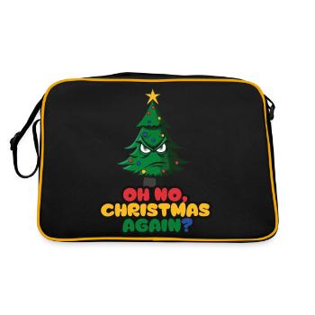 Christmas - Retro Tasche - Schwarz/Gold - Hinten