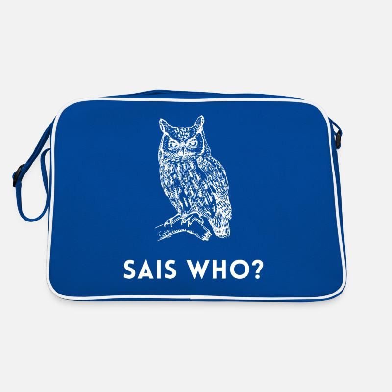 skeptisch, fragend, eule, zweifel, misstrauen, misstrauisch Retro Tasche